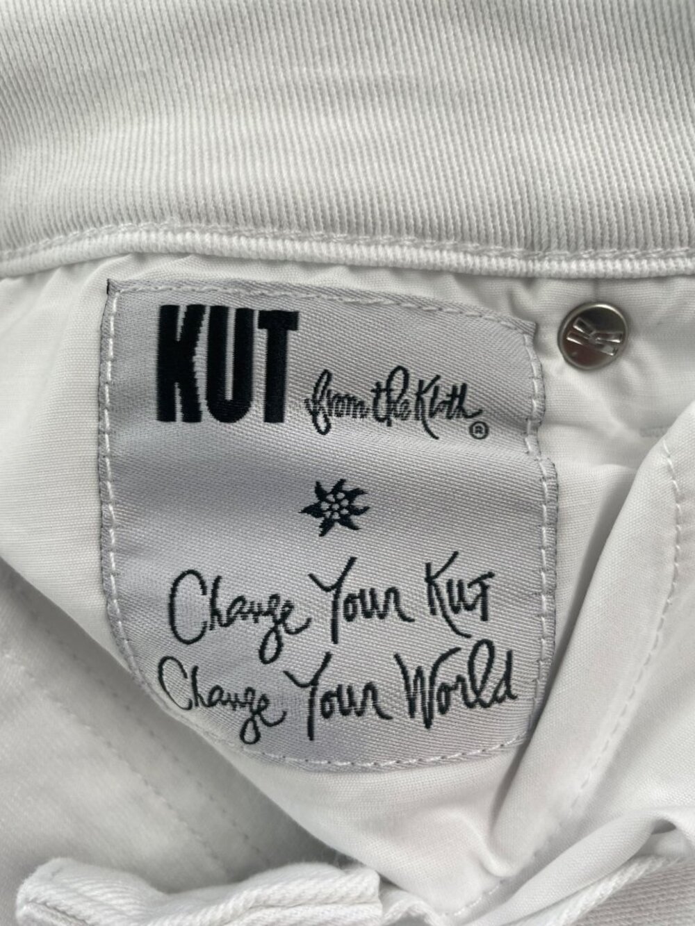 Kut From The Kloth Nikki Mid Rise Ankle Flare White Denim Jeans Wmn's Sz 2 NWT - Picture 12 of 14